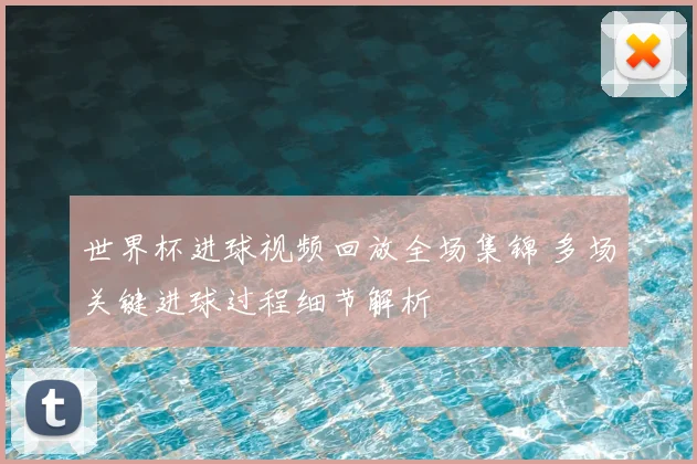 世界杯进球视频回放全场集锦 多场关键进球过程细节解析
